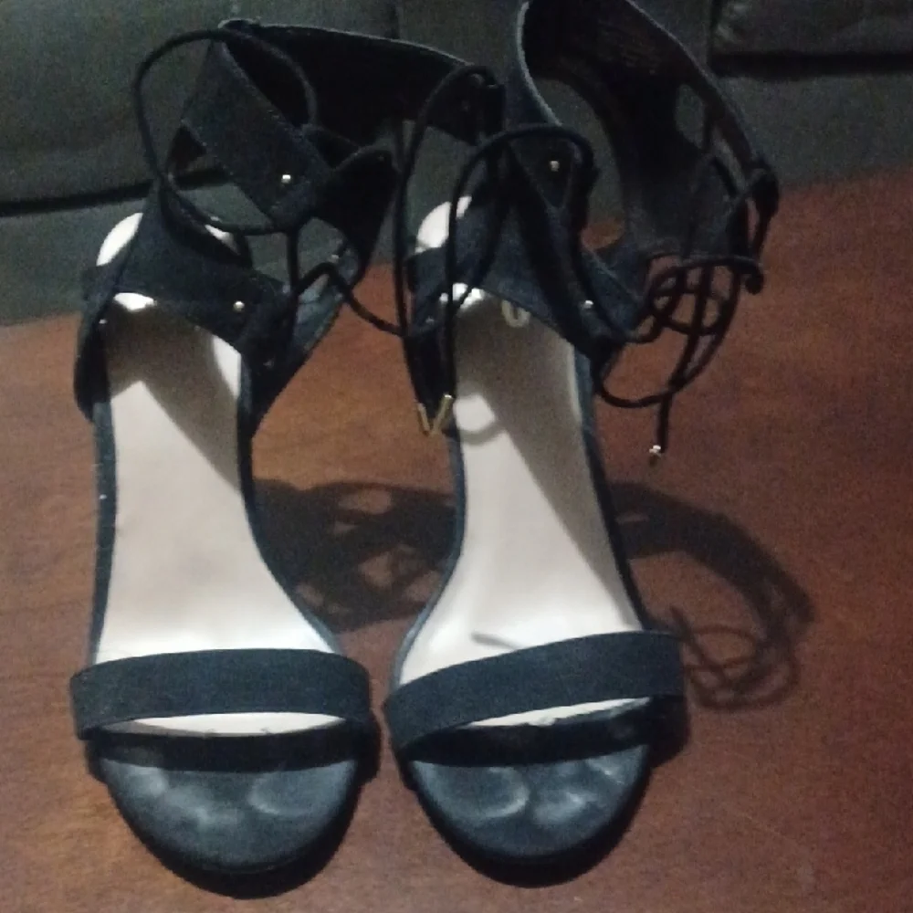 Mix No. 6 Black Strappy Heels
